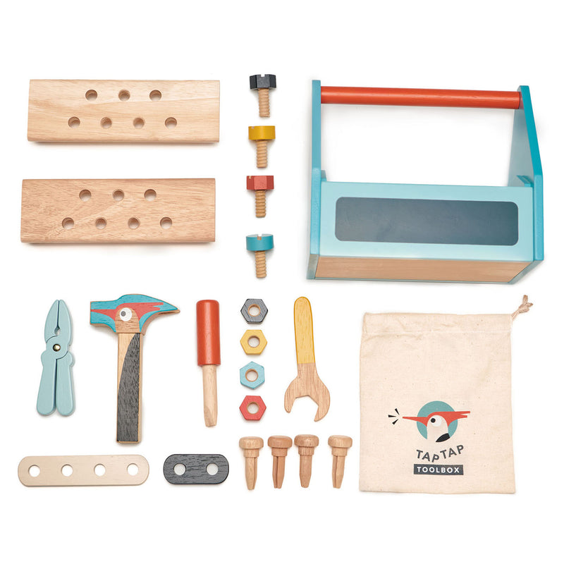 Tender Leaf Tap Tap Tool Box part of the Tender Leaf collection at Playtoys. Shop this wooden toy from our online shop or one of our toy stores in South Africa.