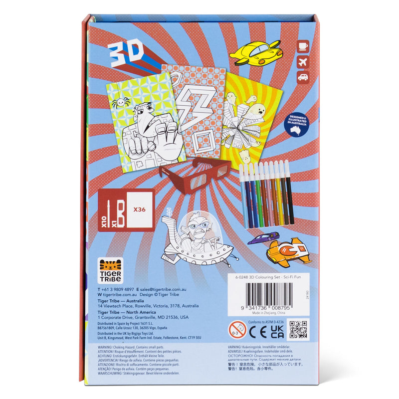 Tiger Tribe 3D Colouring Set Sci Fi Fun