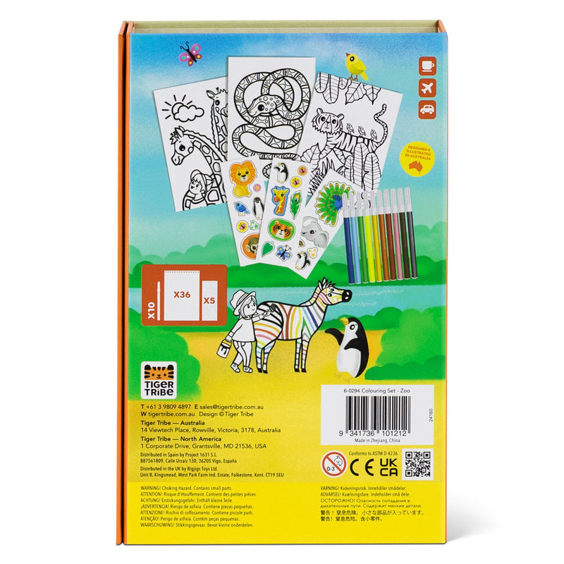 Tiger Tribe Colouring Set – Zoo