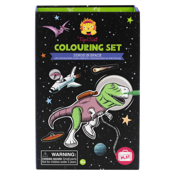 Tiger Tribe Colouring Set – Dinos in Space
