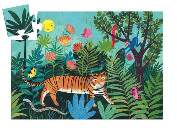Djeco Tiger's Walk 24 piece silhouette puzzle part of the Djeco collection at Playtoys. Shop this puzzle from our online shop or one of our toy stores in South Africa.
