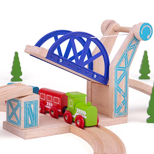 BigJig blue suspension bridge part of the wooden train collection at Playtoys. Shop this wooden toy from our online shop or one of our toy stores in South Africa