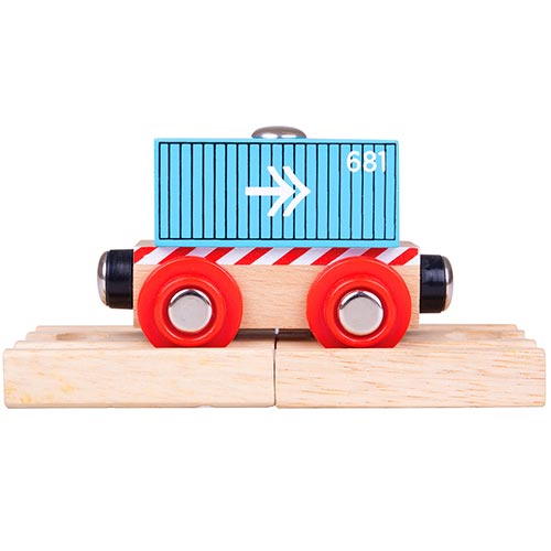 Bigjigs Container Wagon part of the wooden train collection at Playtoys. Shop this wooden toy from our online shop or one of our toy stores in South Africa