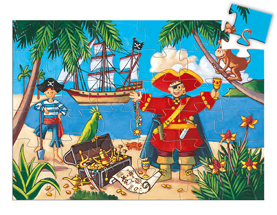 Djeco The Pirate & His Treasure 36 piece silhouette puzzle part of the Djeco collection at Playtoys. Shop this puzzle from our online shop or one of our toy stores in South Africa