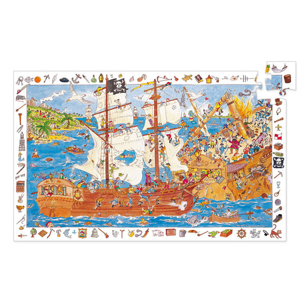 Djeco Observation Puzzle Pirates 100 pieces Puzzle part of the Djeco collection at Playtoys. Shop this Puzzle from our online shop or one of our toy stores in South Africa