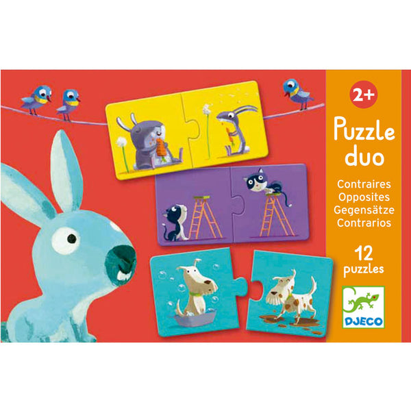 Djeco Opposites Duo Puzzle part of the Djeco collection at Playtoys. Shop this Puzzle from our online shop or one of our toy stores in South Africa.