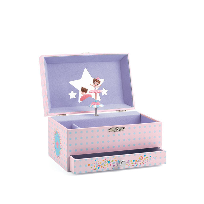 Djeco Ballerina Jewellery box part of the Djeco collection at Playtoys. Shop this box from our online shop or one of our toy stores in South Africa.
