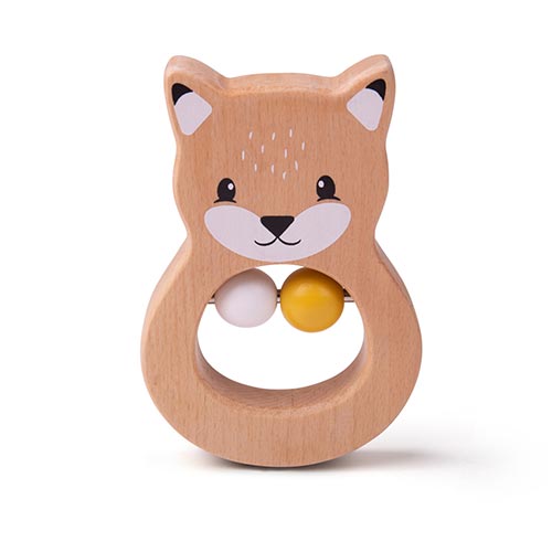 Bigjigs Wooden Fox Rattle Toy