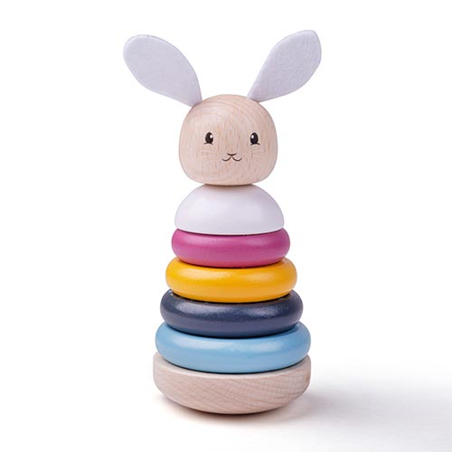 Bigjigs FSC Wooden Rabbit Stacking Rings