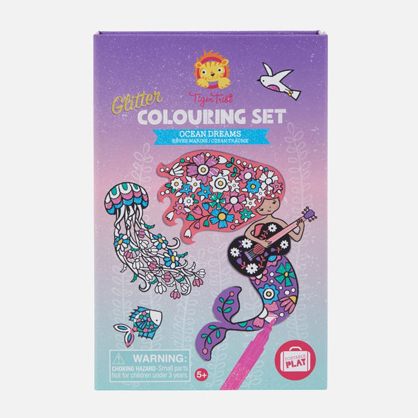 Tiger Tribe Glitter Colouring Set Ocean Dreams