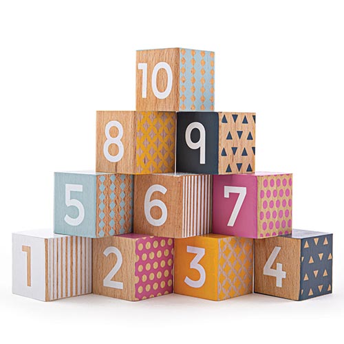 Bigjigs FSC Wooden Toy Number Blocks